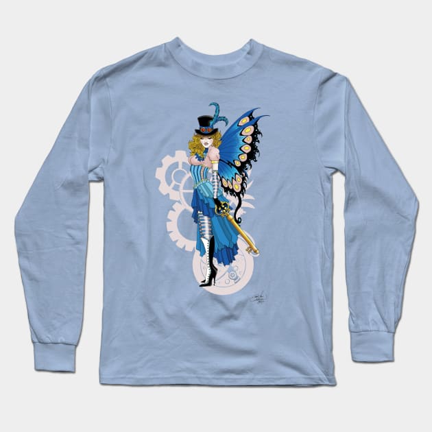 Lizzie Steampunk Fairy Long Sleeve T-Shirt by tigressdragon